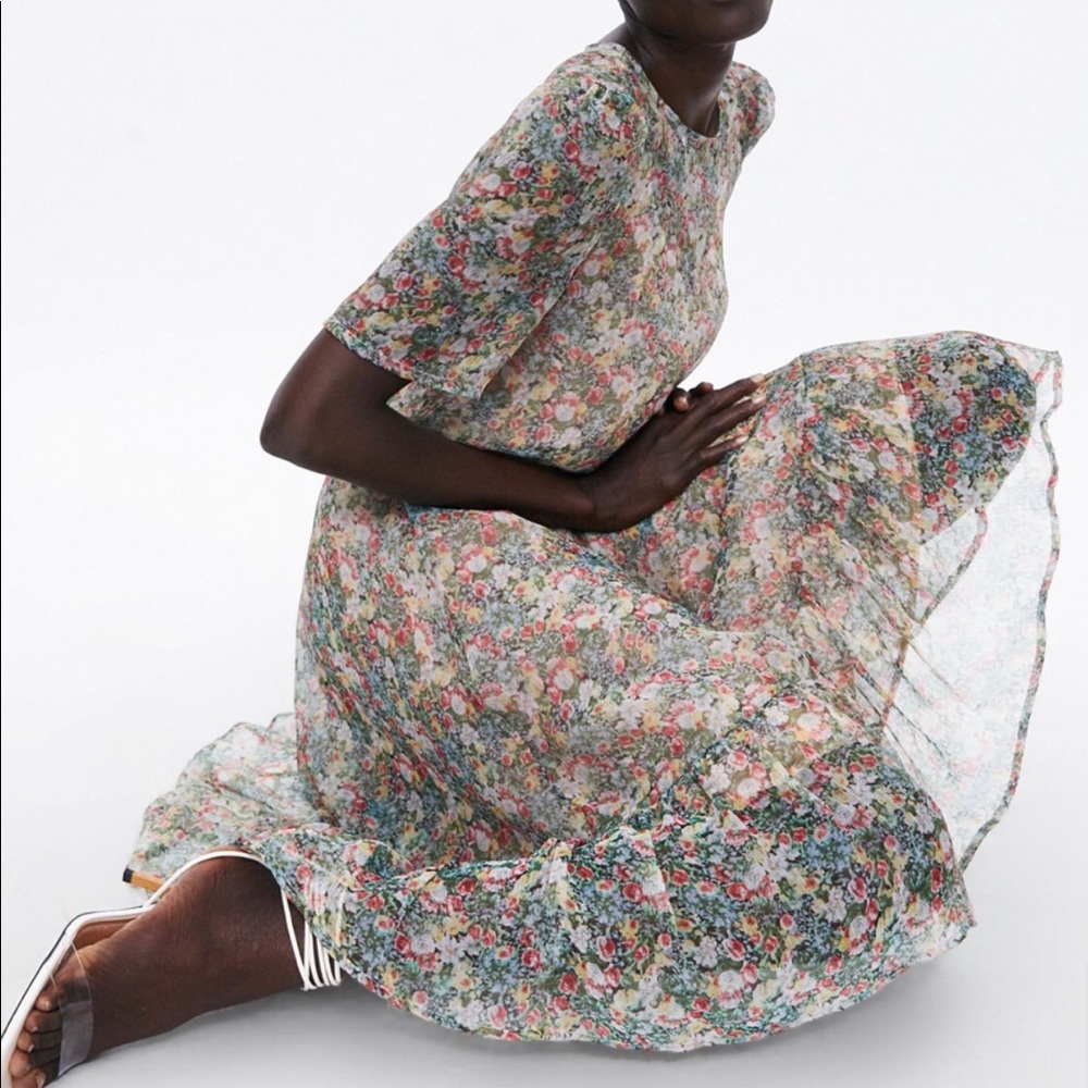 Zara Floral MIDI Dress